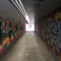 Passage sous-voie avec fresque réalisé par les enfants